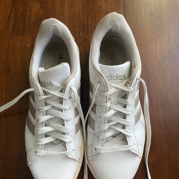 Adidas White and Platinum Sneakers - Picture 4 of 5